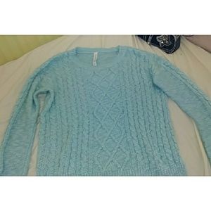 Blue Aeropostale crochet sweater
